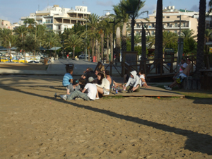 party kids on the beach in ibiza